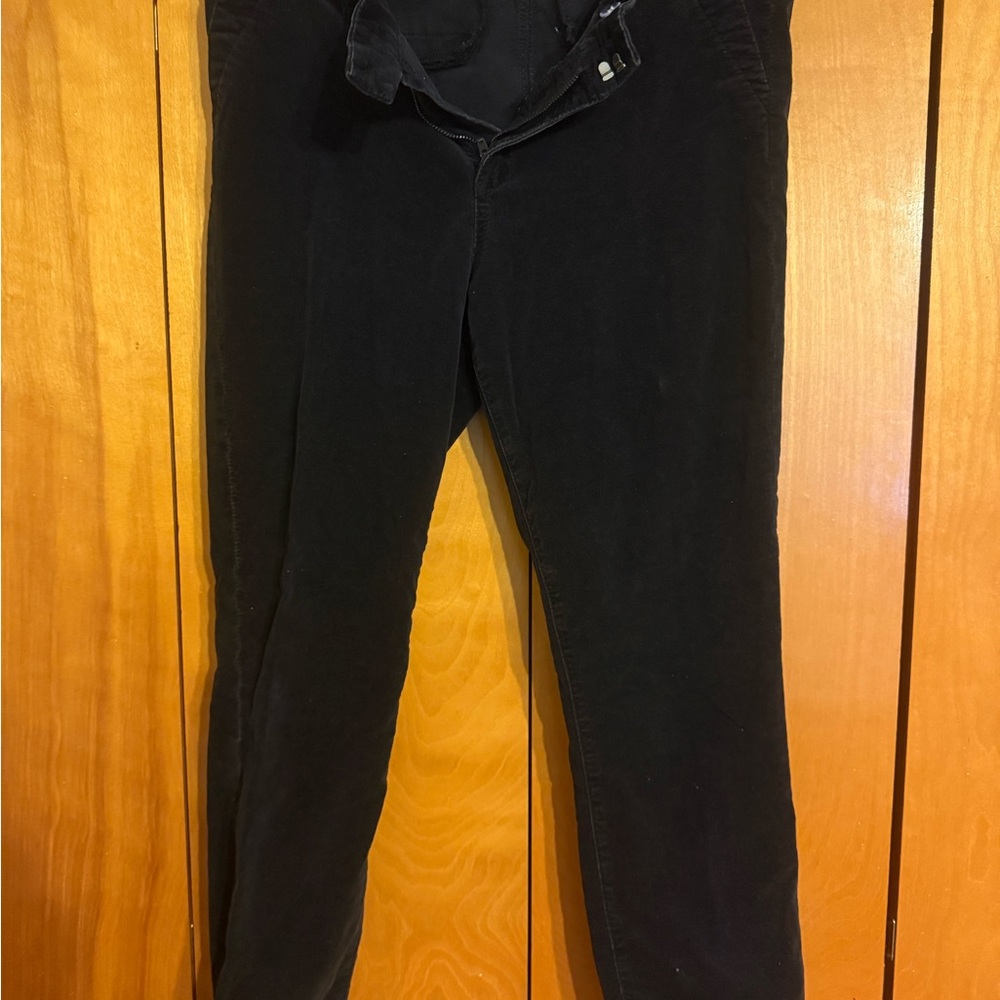 Black stretch velvet Pants